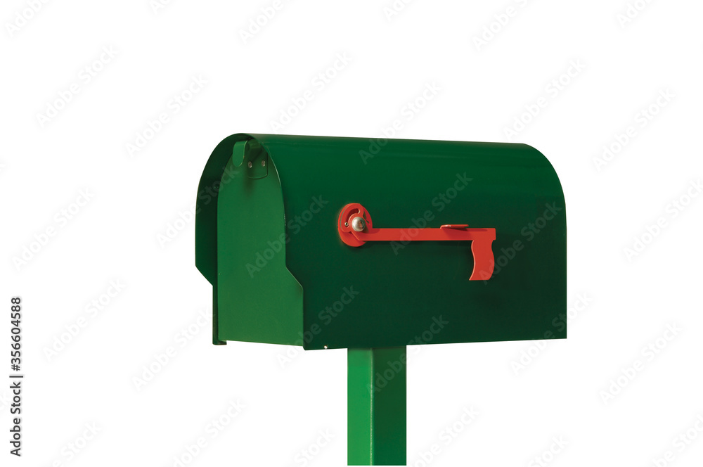isolated green american mail box isolated green american mail box