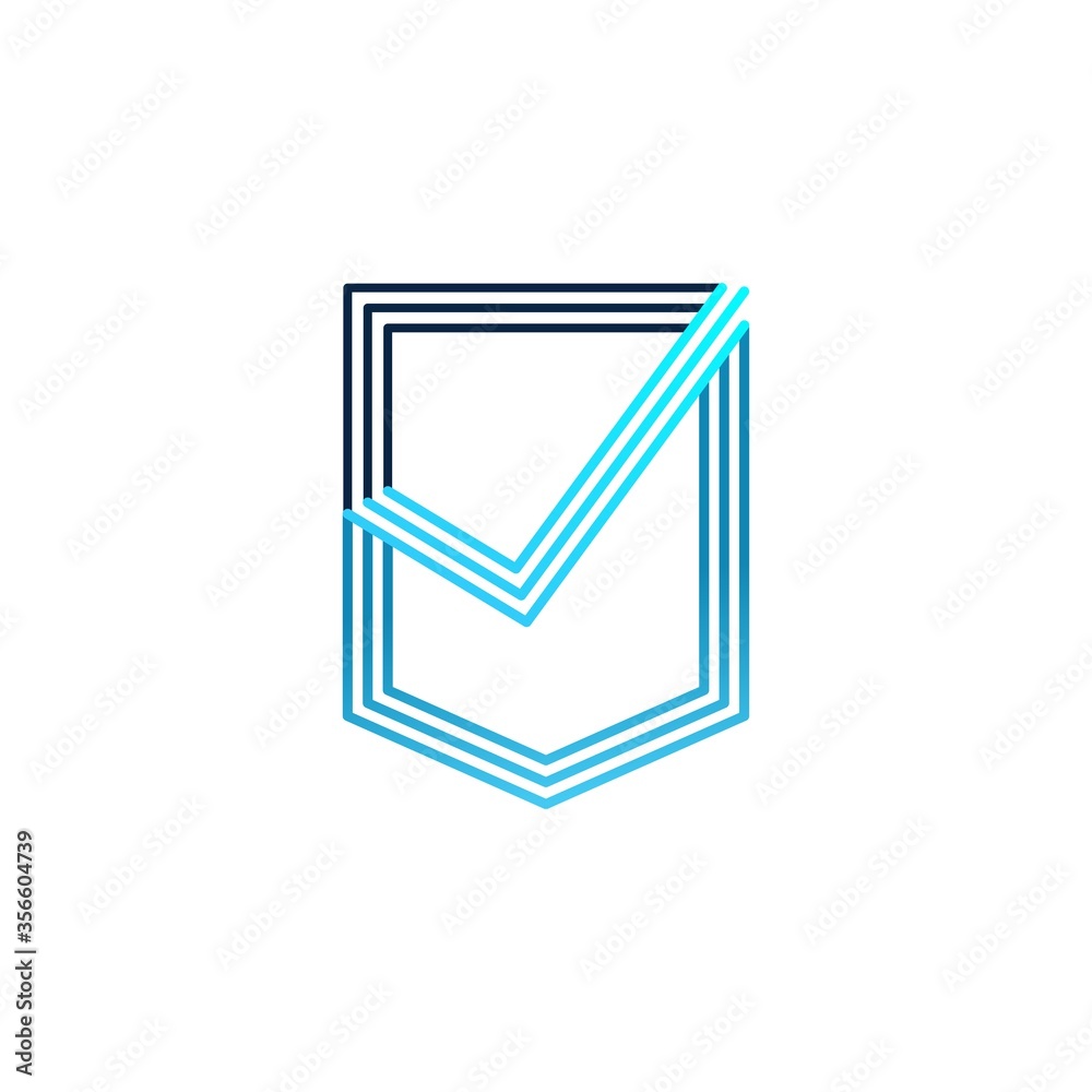 check shield logo vector icon illustration check shield logo vector icon illustration
