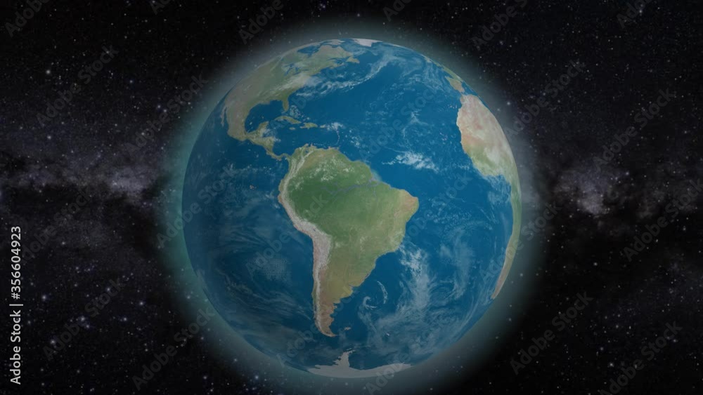 Planet earth from space rotating on country Brazil. Realistic world globe spinning on Brazil 4K Video Background animation. Planet earth from space rotating on country Brazil. Realistic world globe spinning on Brazil 4K Video Background animation.