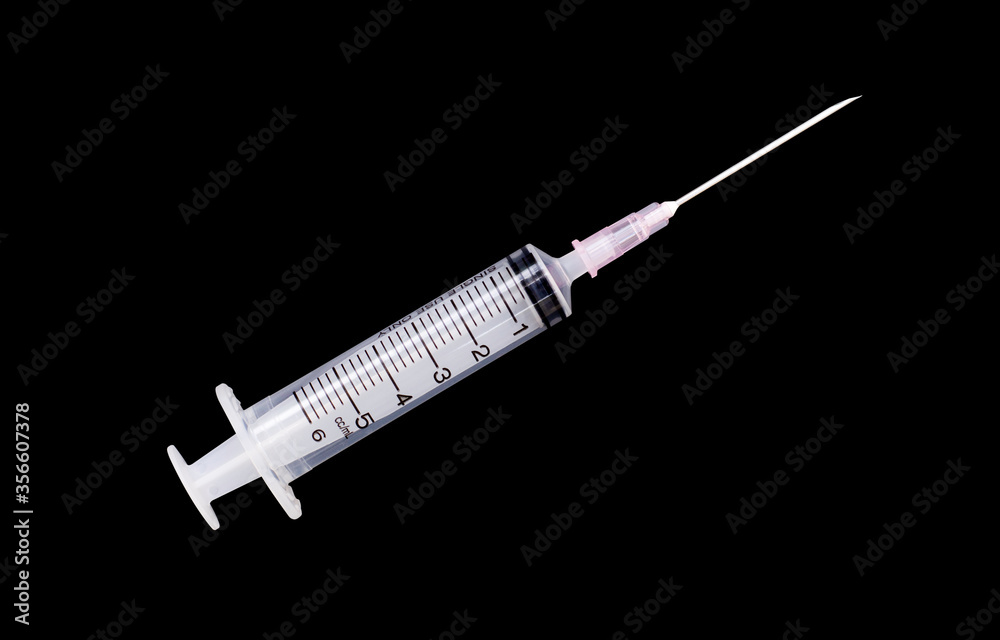 syringe isolated on black syringe isolated on black