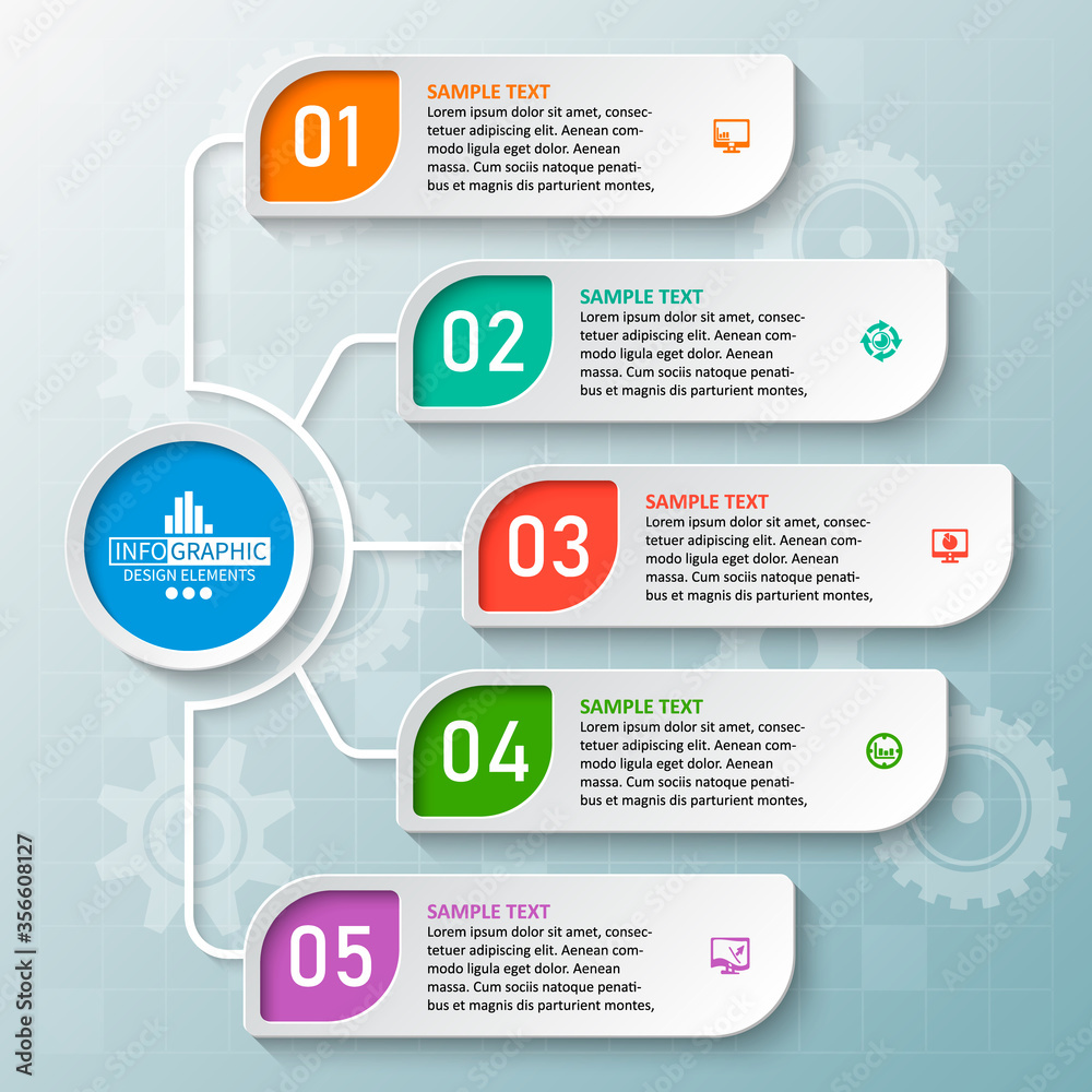 Abstract 3D Paper Infographics. Business template .Vector illustration Abstract 3D Paper Infographics. Business template .Vector illustration