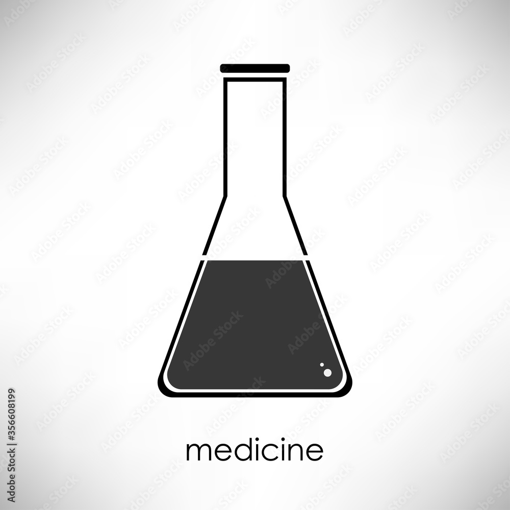 Modern vector illustration concept. Chemical flask. Modern vector illustration concept. Chemical flask.