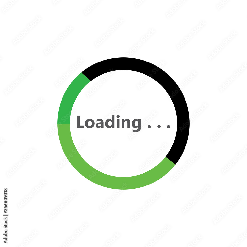 Circle loading spinning Progress upload template buffering waiting indicator icons