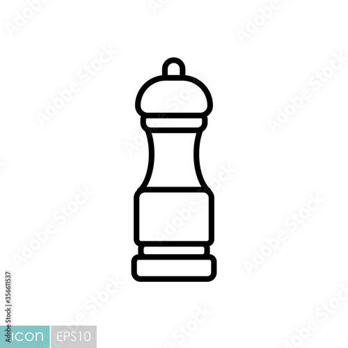 Pepper mill spice grinder vector icon