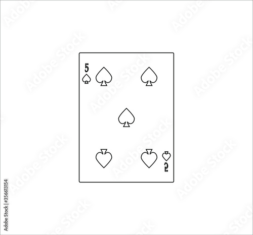 playing card. illustration for web and mobile design.