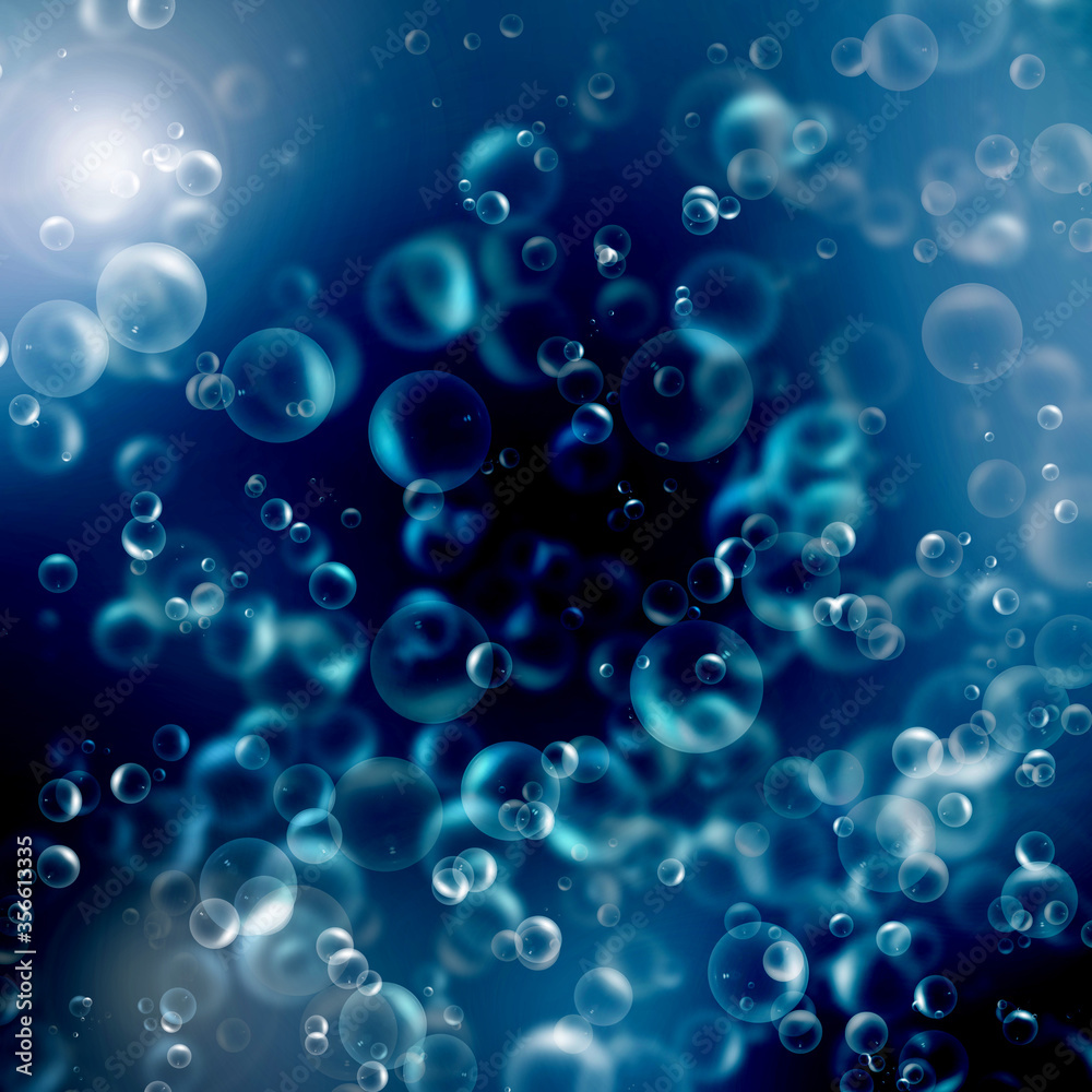 bubbles in the blue water bubbles in the blue water