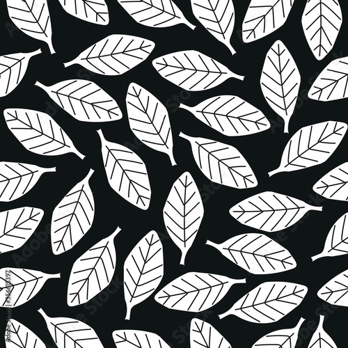 summer seamless pattern with cartoon leaves on a neutral background. colorful vector, hand drawing. design for fabric, print, textile, wrapper