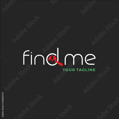 simple and modern job search logo....