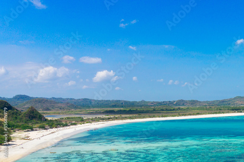 Fototapeta Naklejka Na Ścianę i Meble -  the beautiful coastal scenery in the Kuta, Lombok island