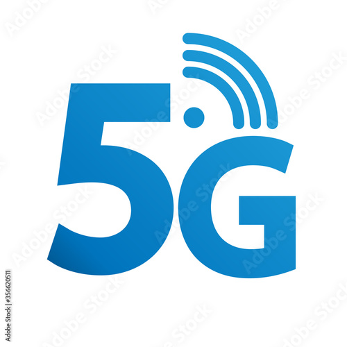 5 G Symbol Design, vector art illustration.