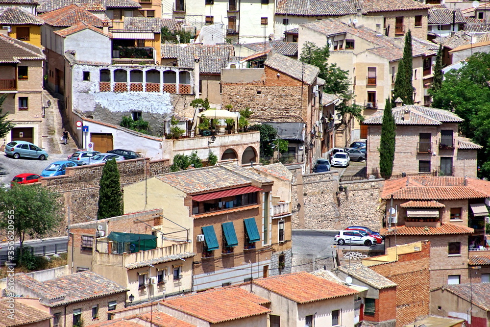 Panorama of the old city of Toledo, the former capital of Spain.