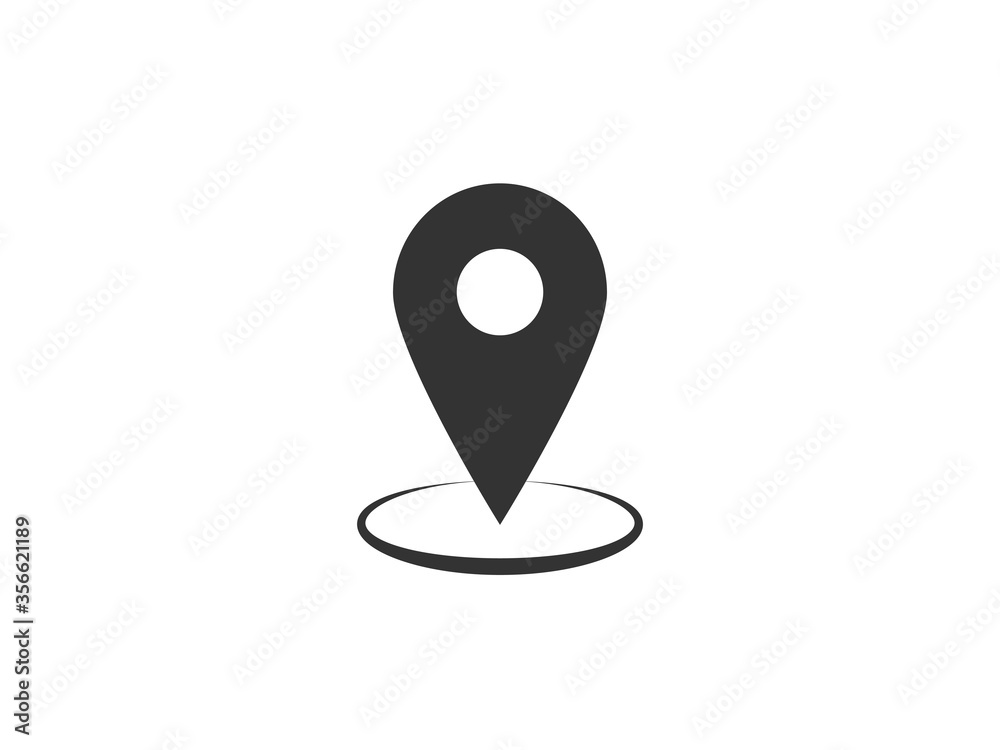 Location, map marker icon. Vector illustration, flat design. Location, map marker icon. Vector illustration, flat design.
