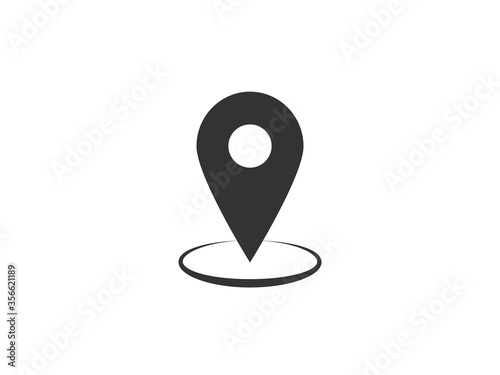 Location, map marker icon. Vector illustration, flat design.