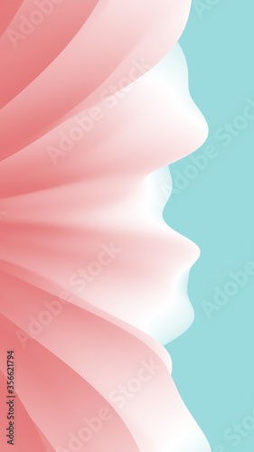 Abstract leaf texture. Floral background. Vector illustration with dynamic effect.