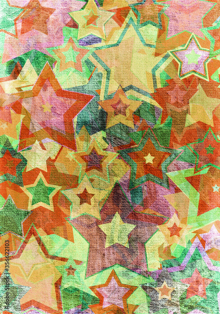 star on light grunge background