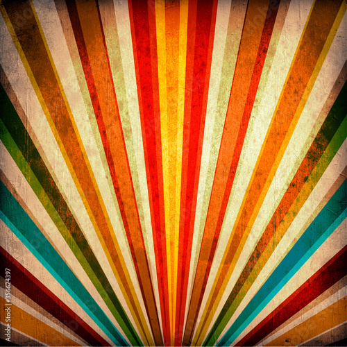 Multicolor Sunbeams grunge background