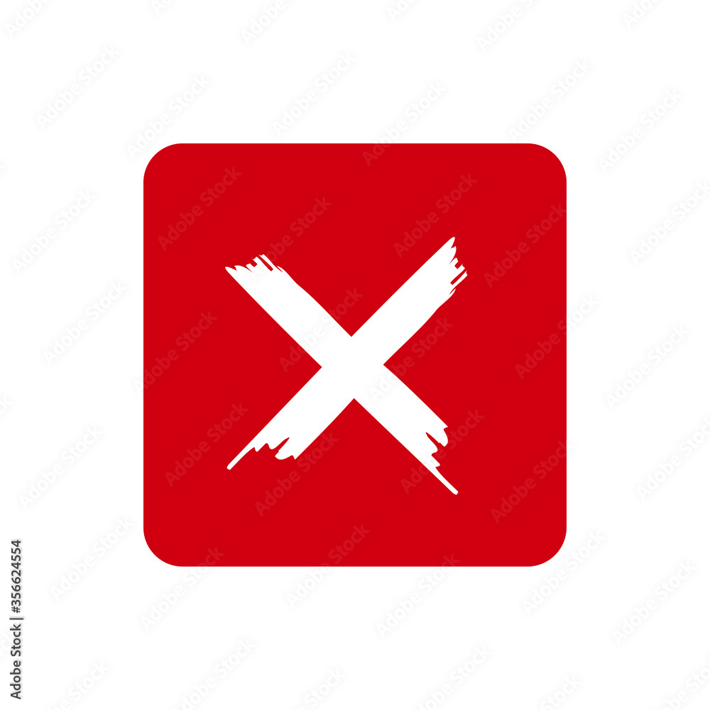 Obraz premium Cross mark icon vector