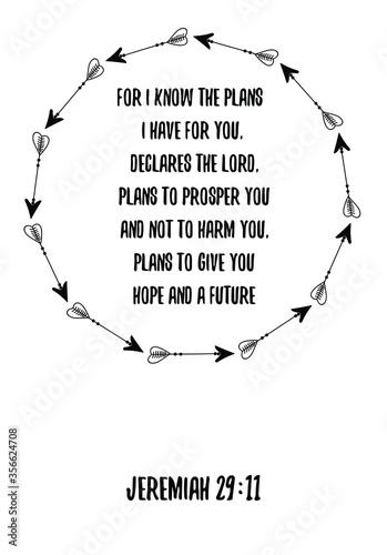  For I know the plans I have for you, declares the Lord. Bible verse, quote