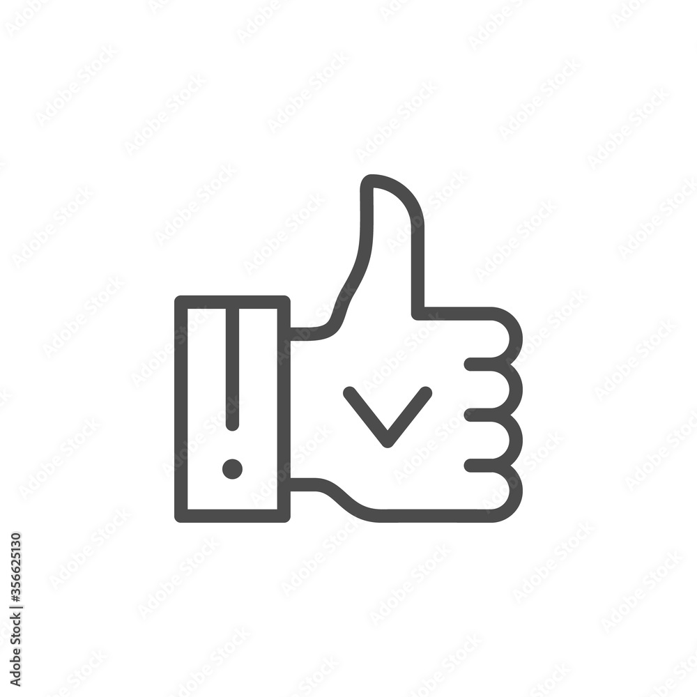 Successful verification line outline icon Successful verification line outline icon