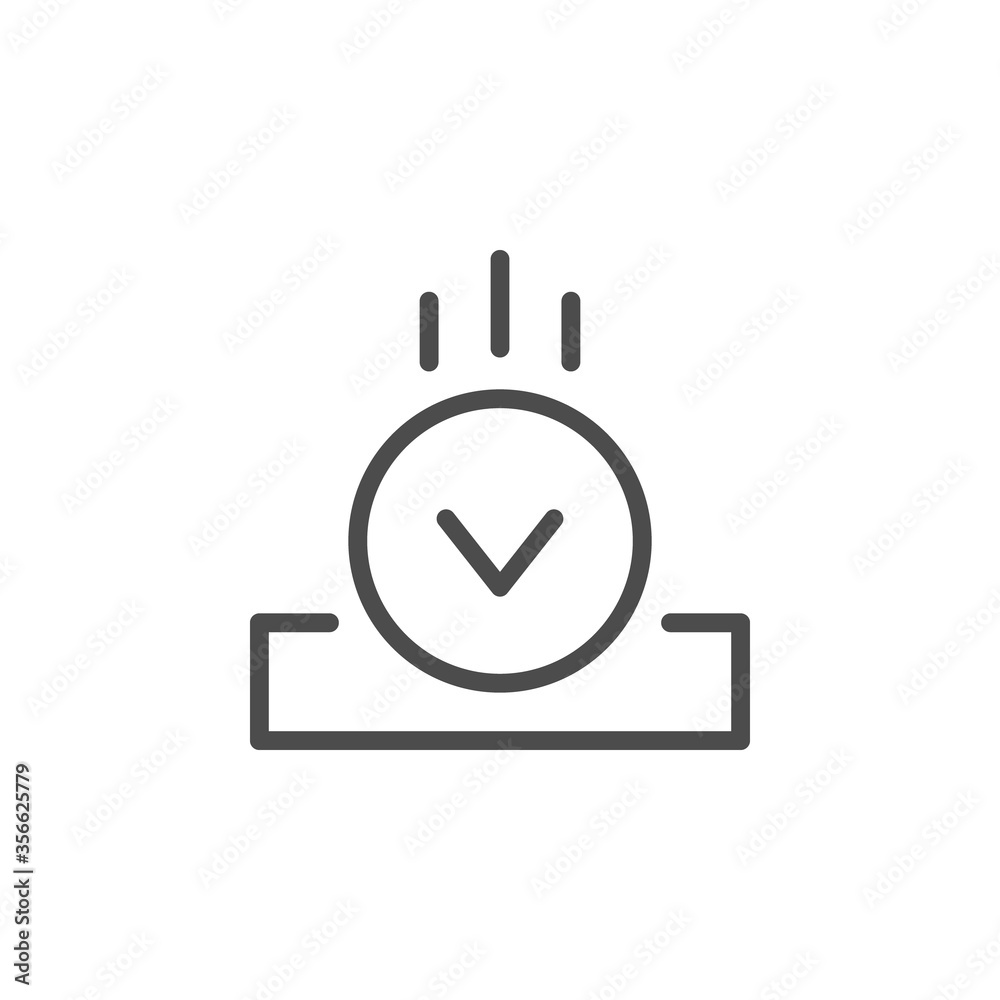 Approval sign line outline icon Approval sign line outline icon