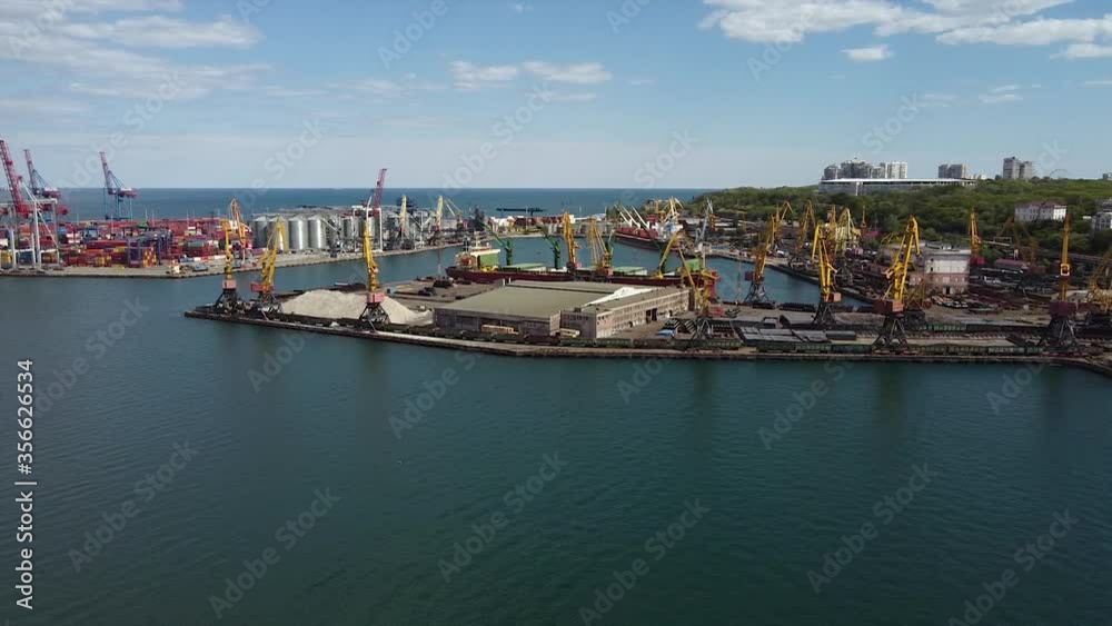 odessa ukraine cargo terminal arial view odessa ukraine cargo terminal arial view