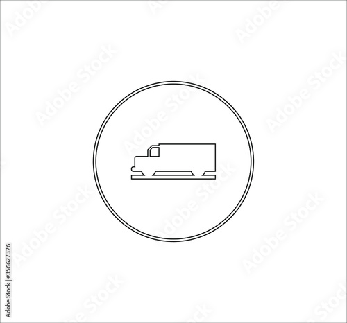 Roadway traffic signs icons for trucks. illustration for web and mobile design.