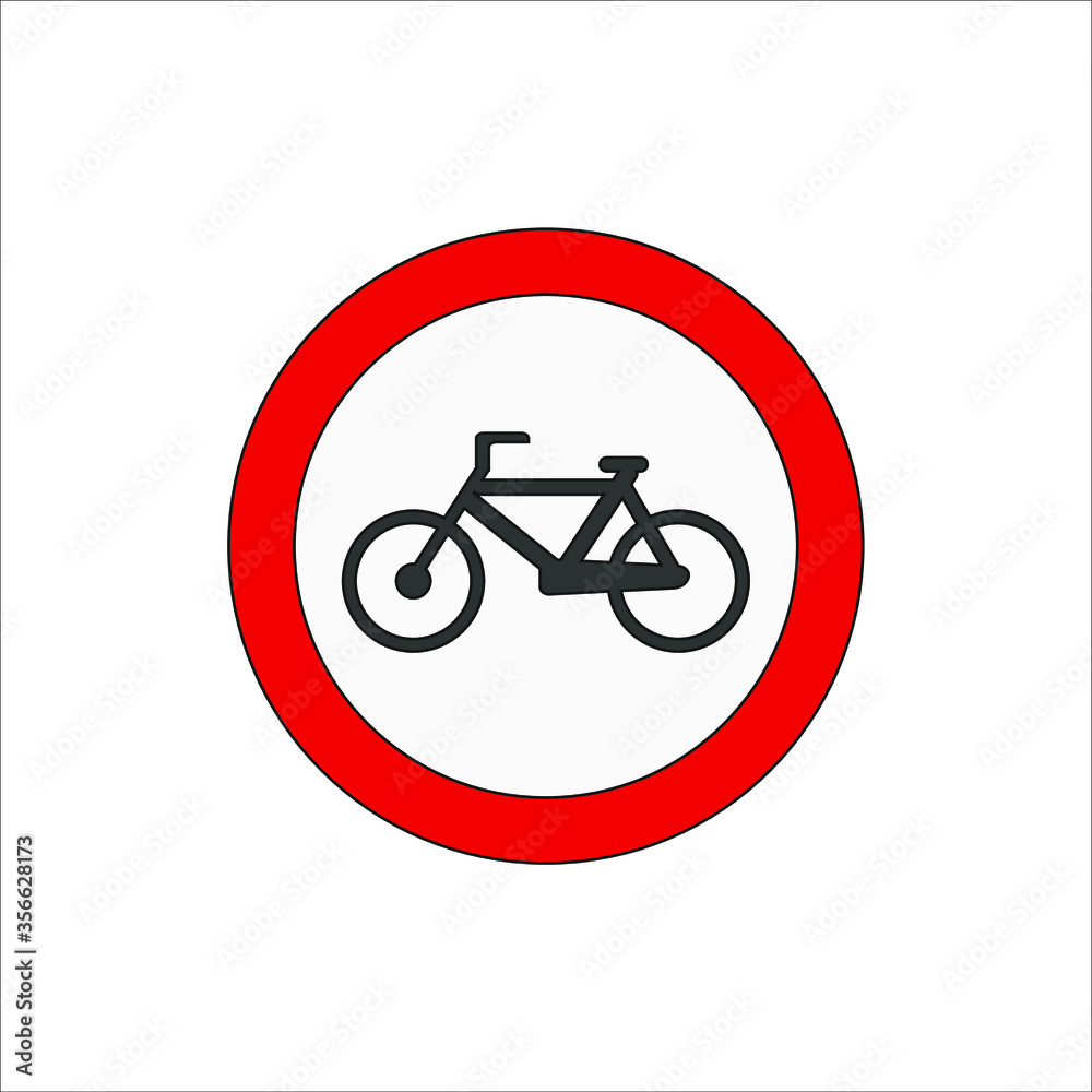 icons of traffic signs of prohibited entry to bicycles. illustration for web and mobile design. icons of traffic signs of prohibited entry to bicycles. illustration for web and mobile design.