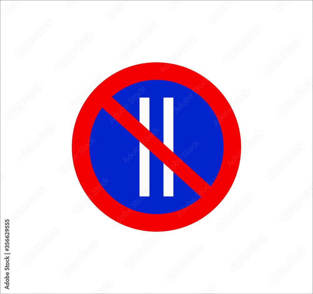 Prohibited parking traffic signs icons. illustration for web and mobile design. Prohibited parking traffic signs icons. illustration for web and mobile design.