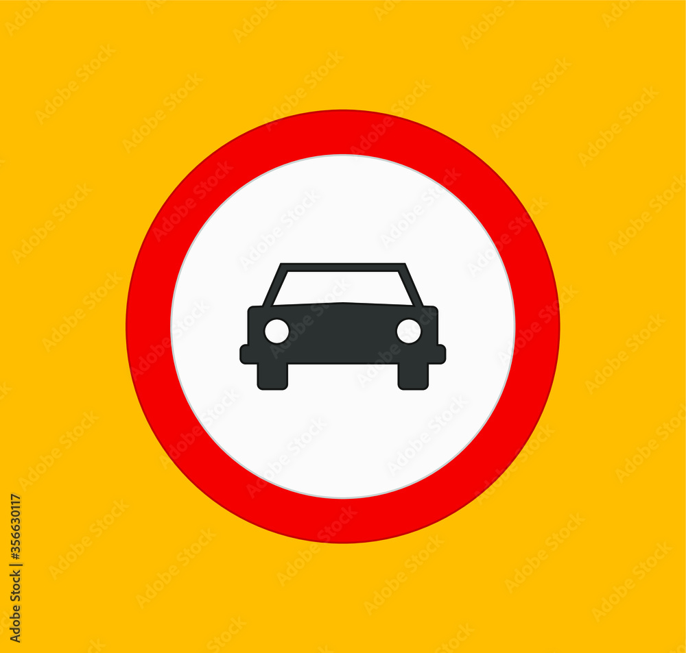 icons of traffic signs of prohibited entry to cars. illustration for web and mobile design.