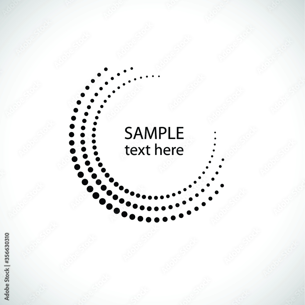 Halftone dots in circle form. round logo . vector dotted frame . design element Halftone dots in circle form. round logo . vector dotted frame . design element