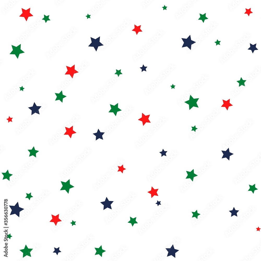 red blue green stars