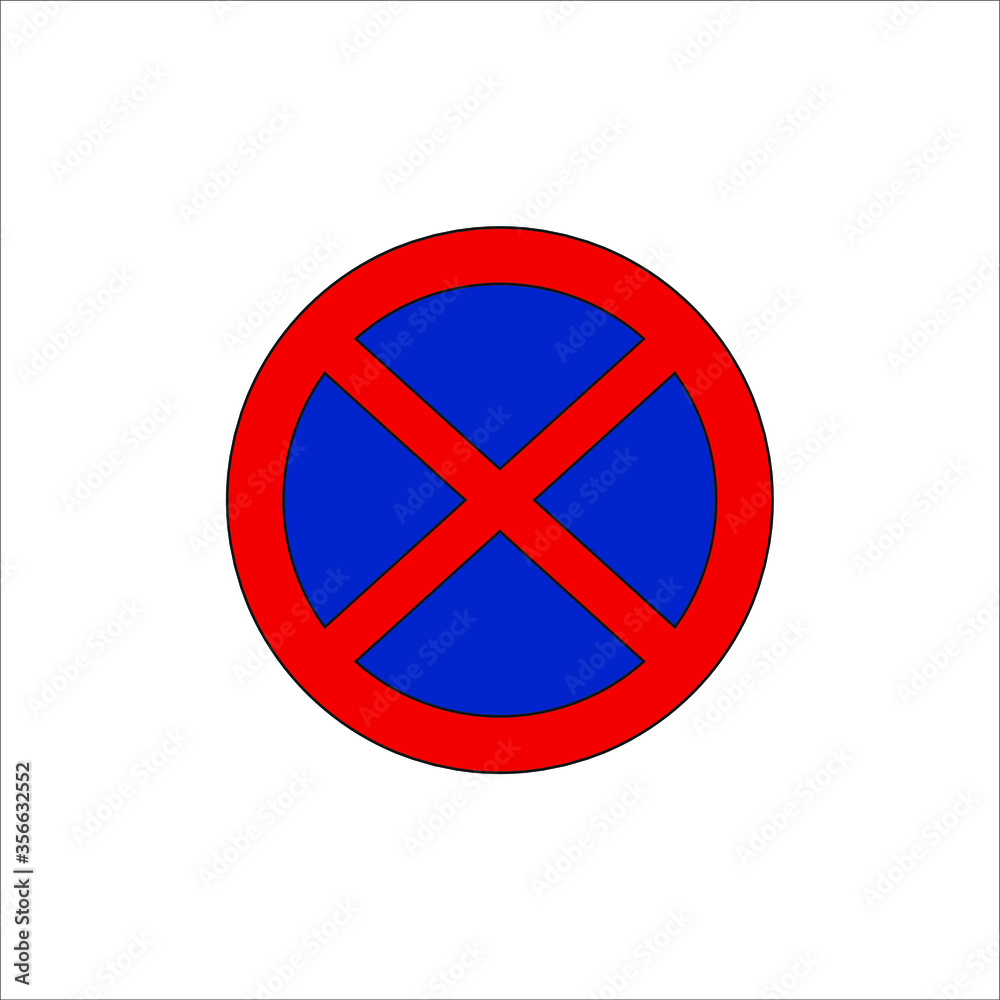 Prohibited parking traffic signs icons. illustration for web and mobile design. Prohibited parking traffic signs icons. illustration for web and mobile design.