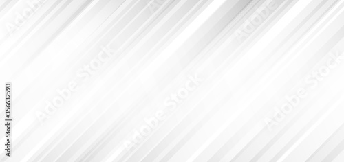 Abstract white and gray diagonal stripes light gradient pattern background and texture clean modern