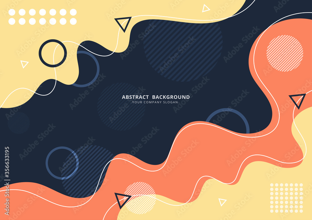 Abstract freeform shape geometric  background  , Vector and illustration, Template Design for shape banner or poster.