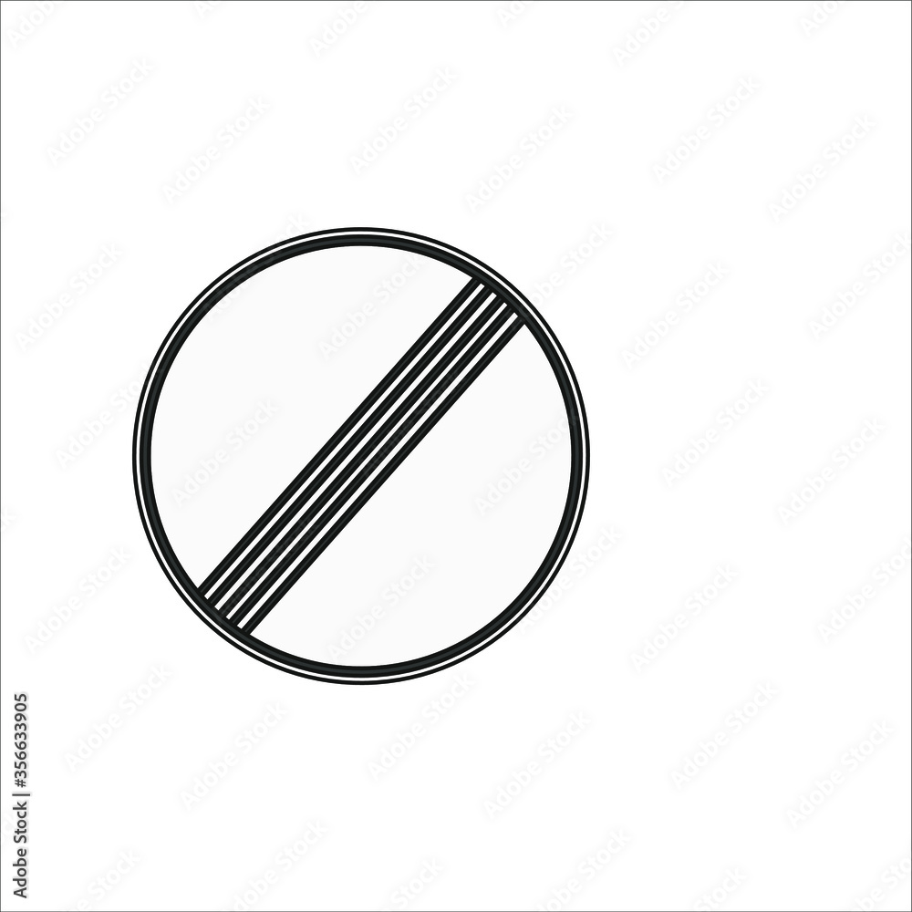 Prohibition end signs icons. illustration for web and mobile design.