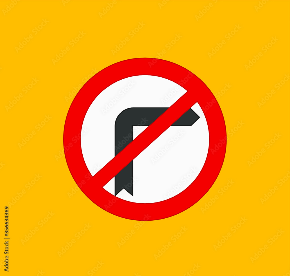 turn prohibition traffic signs icons. illustration for web and mobile design.