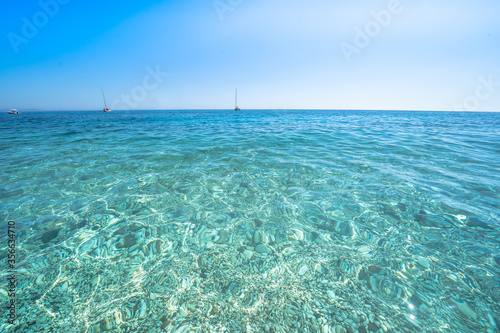 Clear azure coloured sea water  Sardinia  Italy
