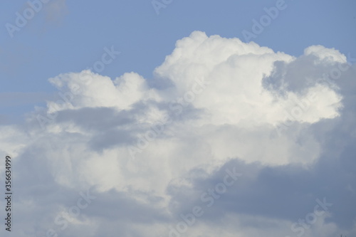 Fototapeta Naklejka Na Ścianę i Meble -  Weisse Wolken, Blauer Himmel, Hintergrundbild, Deutschland, Europa