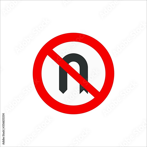 icons of traffic signs forbidden to turn. illustration for web and mobile design.