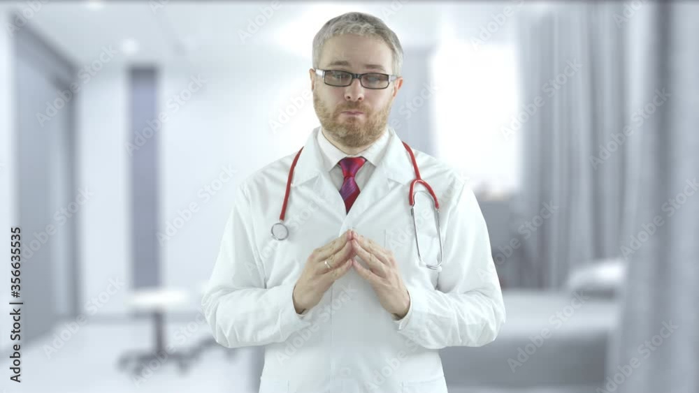 Incompetent doctor spreads his hands in a hospital ward Incompetent doctor spreads his hands in a hospital ward