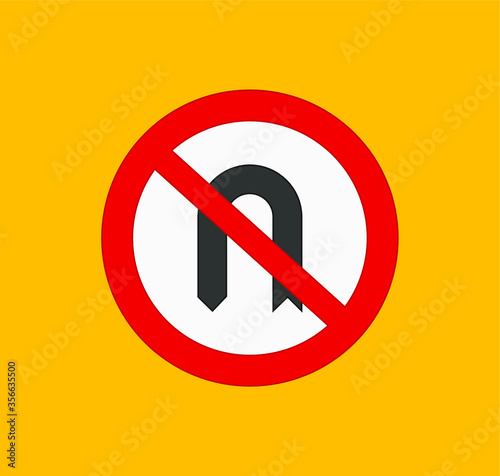 icons of traffic signs forbidden to turn. illustration for web and mobile design.