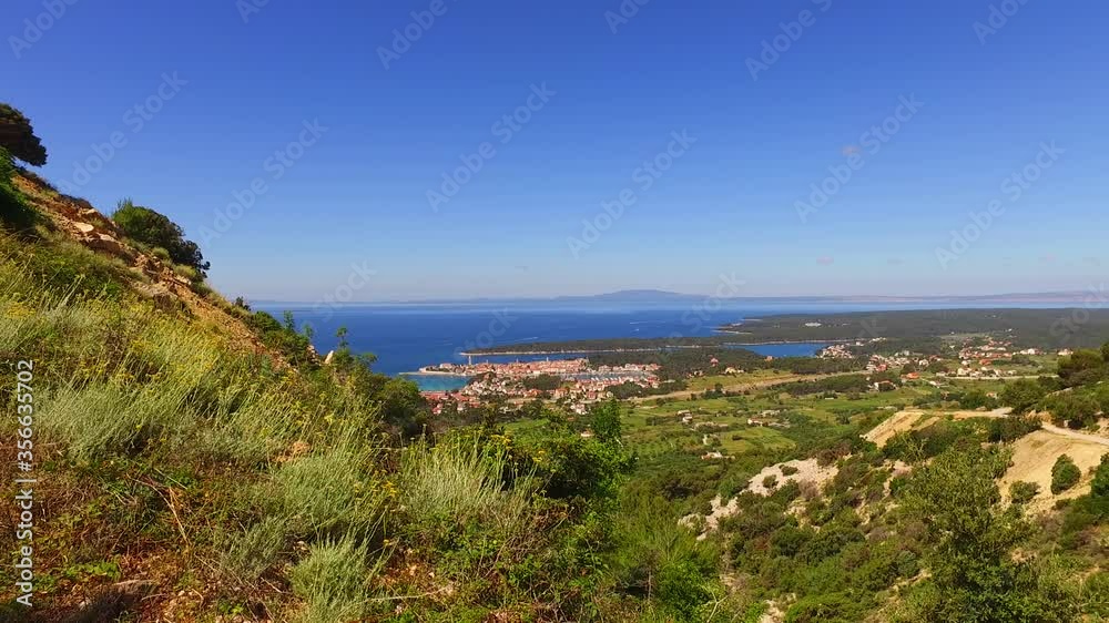 HOt sunny day on the island, above small city. HOt sunny day on the island, above small city.