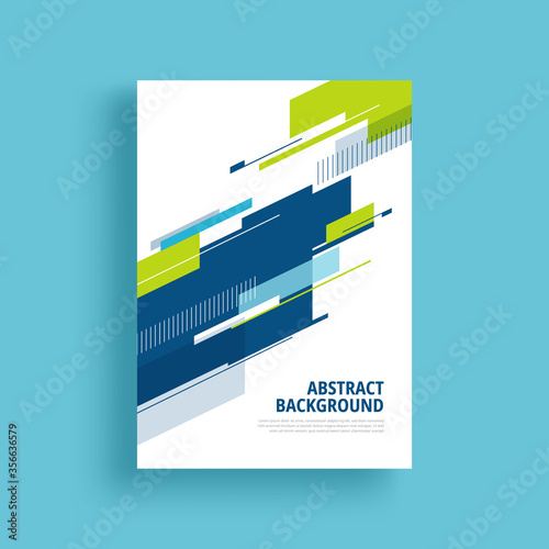 Abstract background blue and green diagonal lines