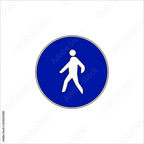 Pedestrian road traffic sign icons. illustration for web and mobile design.