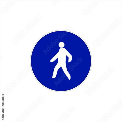 Pedestrian road traffic sign icons. illustration for web and mobile design.