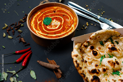 Photography Indian food and spicy spices, stylish photos for the menu