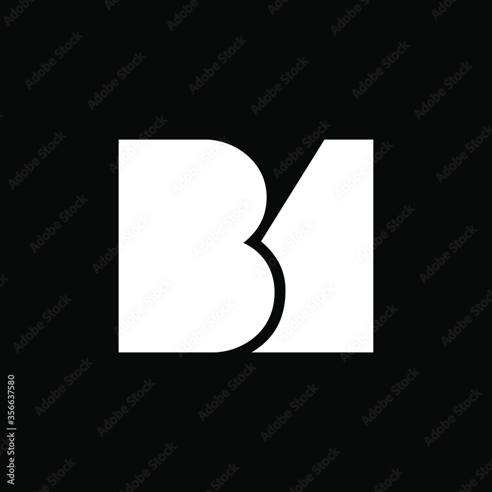 BM B M Letter Logo Design Initial Letter BM Monogram On Black 