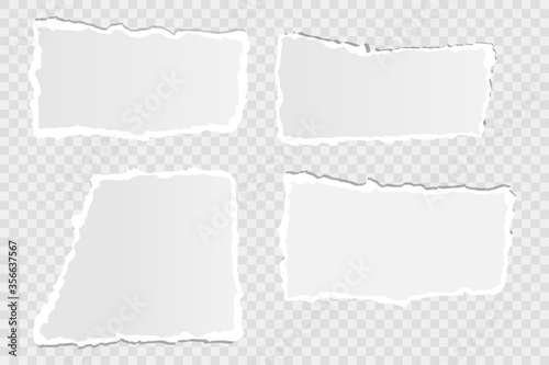 White and gray realistic horizontal paper