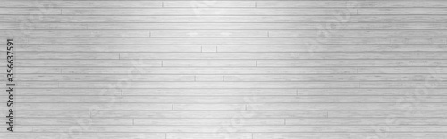 Panorama of White natural wood wall texture and background seamless.