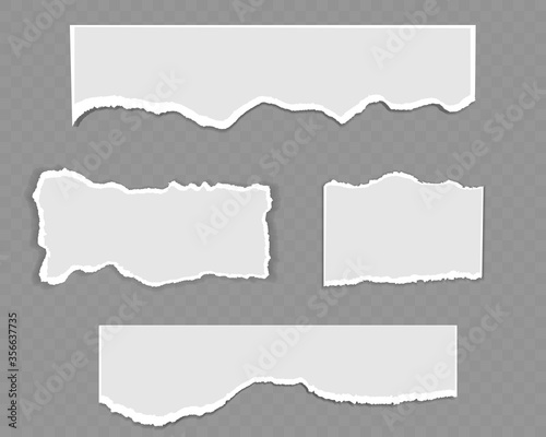 White and gray realistic horizontal paper